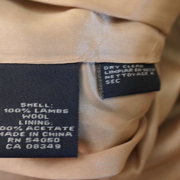 Anne Klein Blazer Jacket Women 22W Brown Houndstooth Lined Pockets 100% Wool - Picture 10 of 11